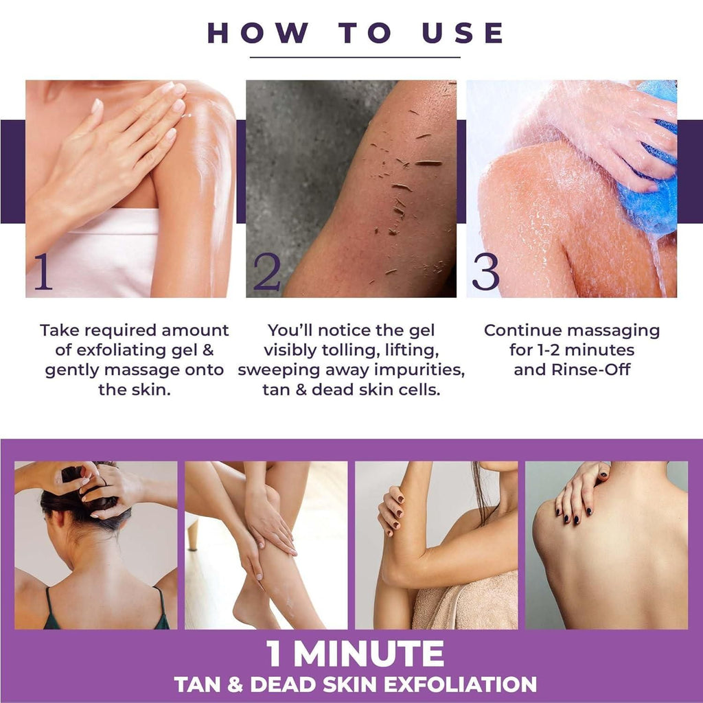 Instant Tan & Dead Skin Removal Exfoliating Gel 100 gm (Pack of 2)